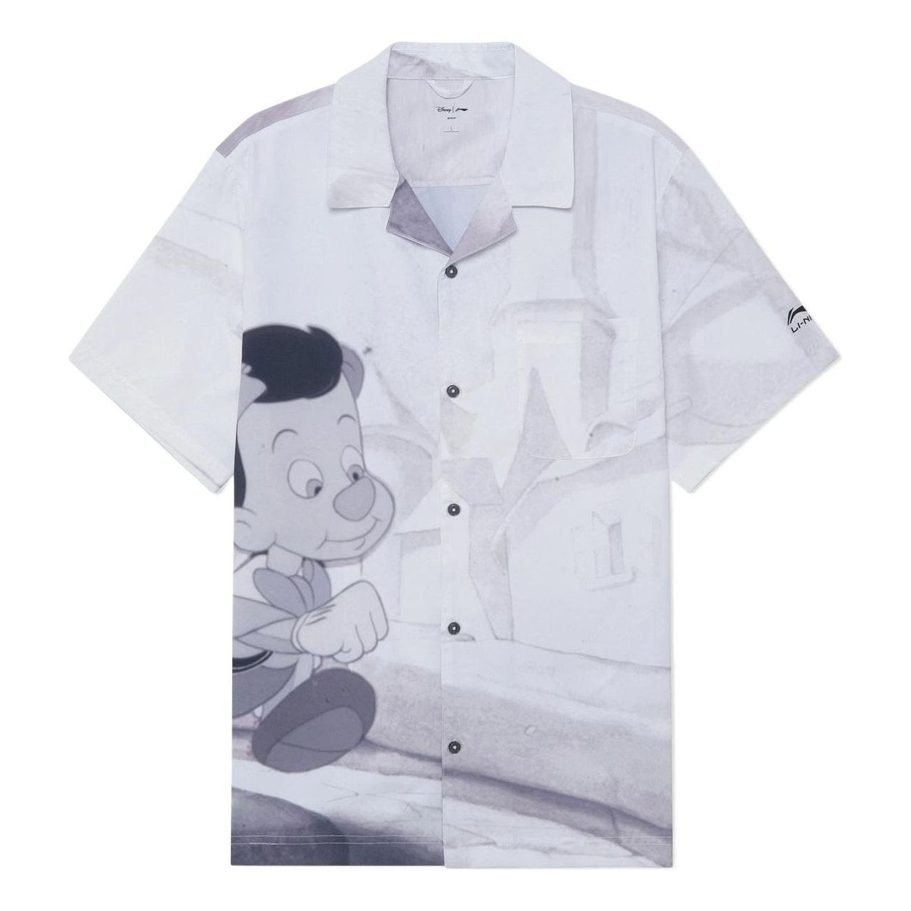 Li-Ning x Disney Pinocchio Graphic Shirt 'Grey' ASHS431-1