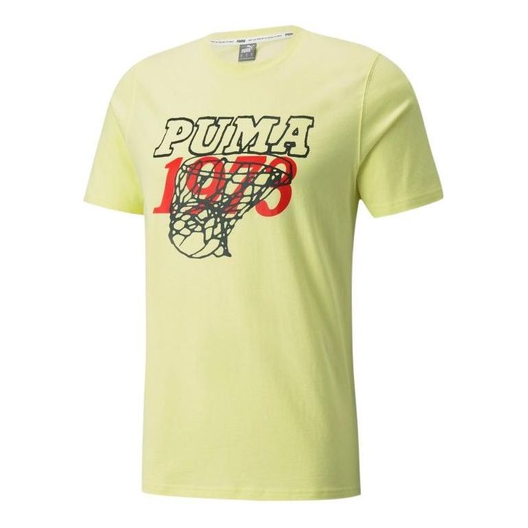 PUMA Scouted Short Sleeve Basketball T-Shirt 'Yellow Black Red' 532120-02