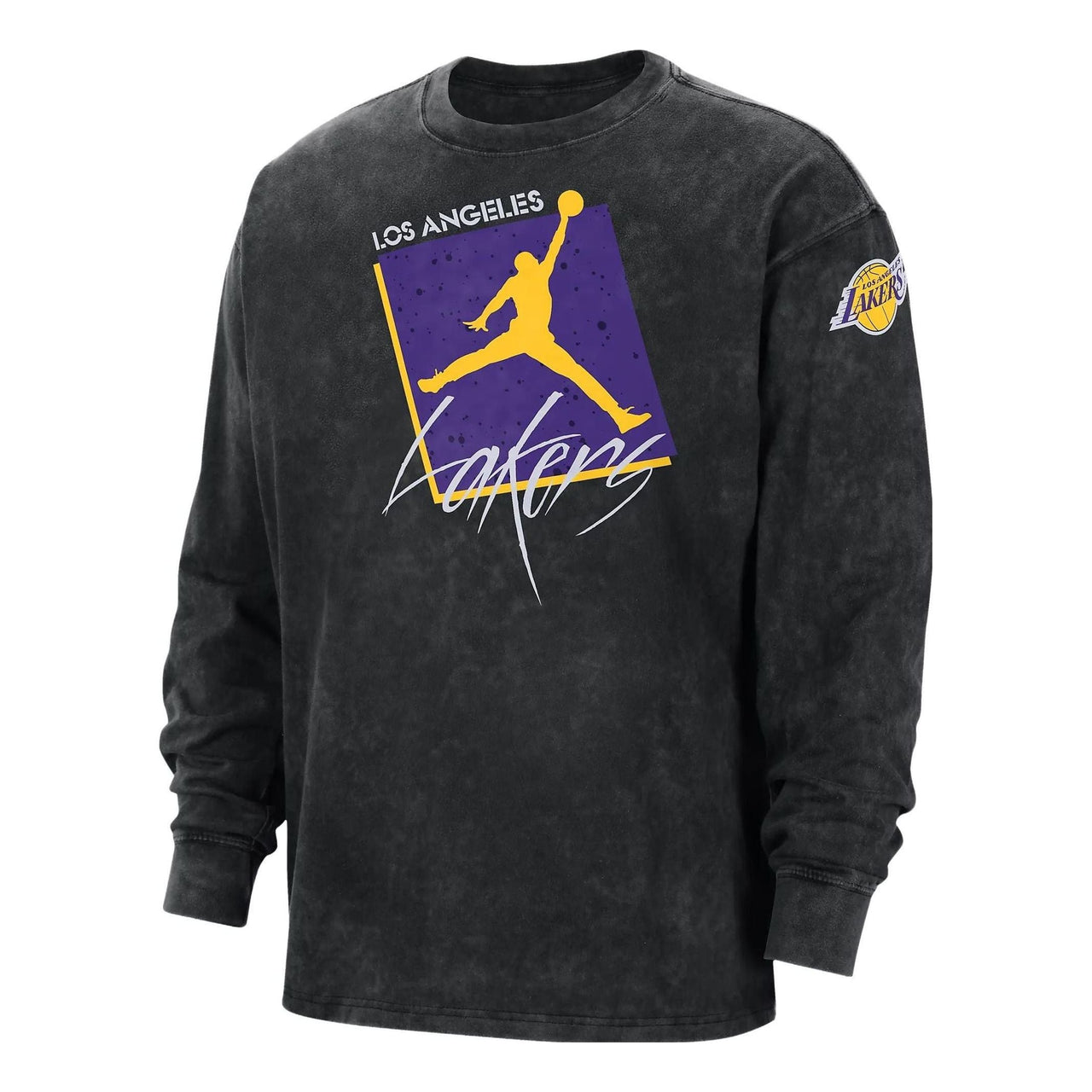 Air Jordan Los Angeles Lakers Courtside Statement Edition Long Sleeve T-shirt 'Black' DV5747-010