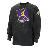 Air Jordan Los Angeles Lakers Courtside Statement Edition Long Sleeve T-shirt 'Black' DV5747-010
