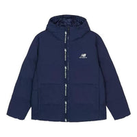 New Balance Logo Print Down Jacket 'Blue Black' AMJ23343-NNY