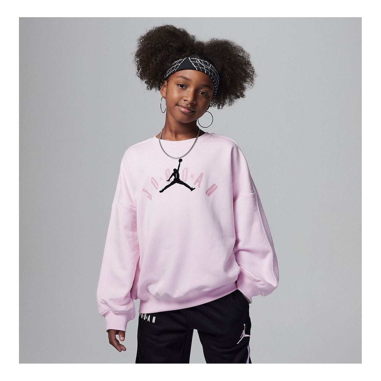 (GS) Air Jordan Soft Touch Mixed Logo Sweatshirt 'Purple' FV6015-663