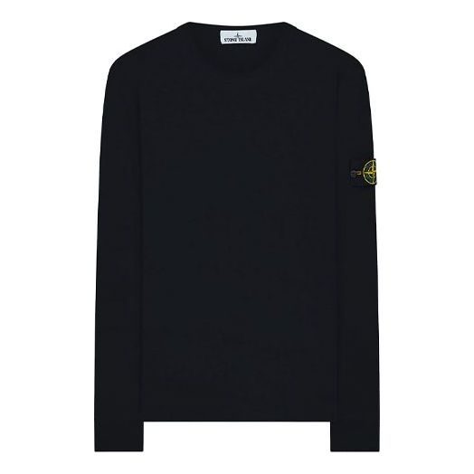 STONE ISLAND Garment Dyed Crew Lightweight Sweatshirt 'Black' 731564450-V0020