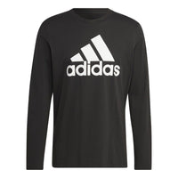 adidas Essentials Long Sleeve T-Shirts 'Black White' IC9308