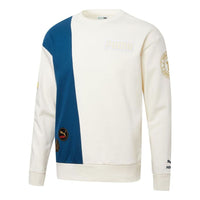 PUMA Mix Badge Long Crew Sweater 'White' 537008-65
