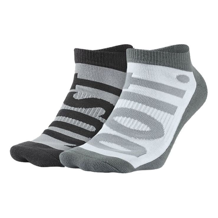 Nike Athleisure Casual Sports Socks Couple Style 2 Pairs Gray SX5771-942