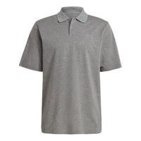 Men's Y-3 SS21 Loose Short Sleeve Polo Shirt Gray GV4250