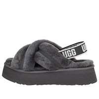 (WMNS) UGG Disco Cross Slide 'Charcoal' 1121550-CHRC