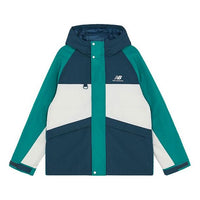 New Balance Color Block Windbreaker 'Teal White Aqua' AMJ13330-NML