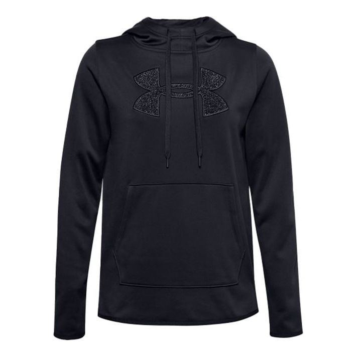 (WMNS) Under Armour Logo Fleece Hoodie Black 1360295-001