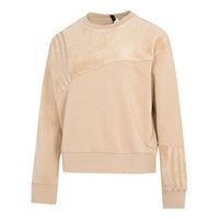 (WMNS) adidas Neo Vbe Sweat1 Knitted Crew Neck Pullover 'Tan' HN2372