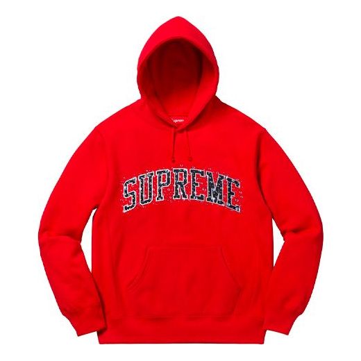 Supreme FW18 Water Arc Hooded Sweatshirt Red Logo SUP-FW18-201