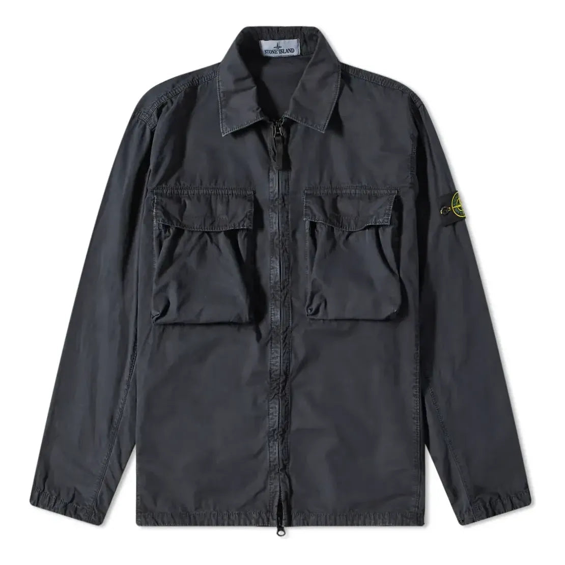 STONE ISLAND Brushed Cotton 2-Pocket Shirt Jacket 'Charcoal' 7615114WN-V0165