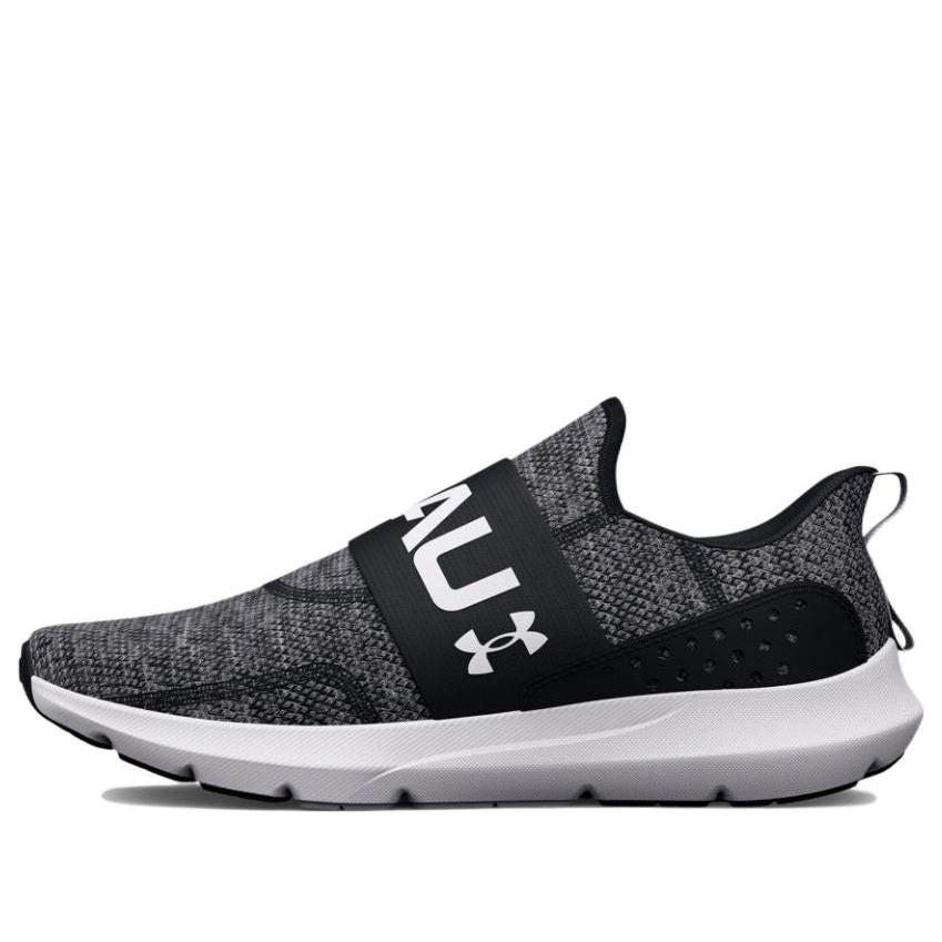 (WMNS) Under Armour Surge 3 Slip 'Black White' 3026507-001