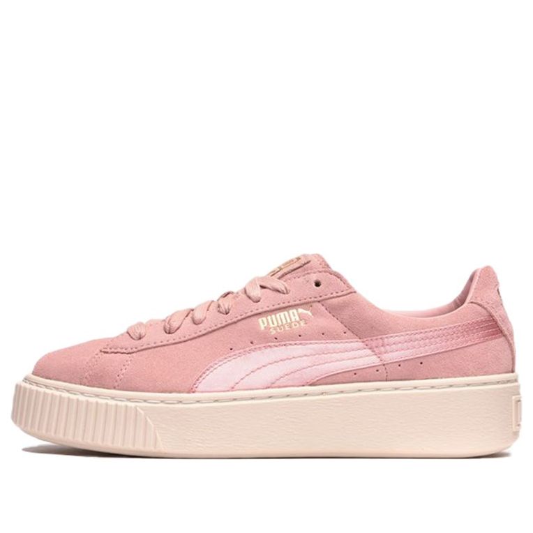 (WMNS) PUMA Suede Platform Satin 'Pink' 365828-03