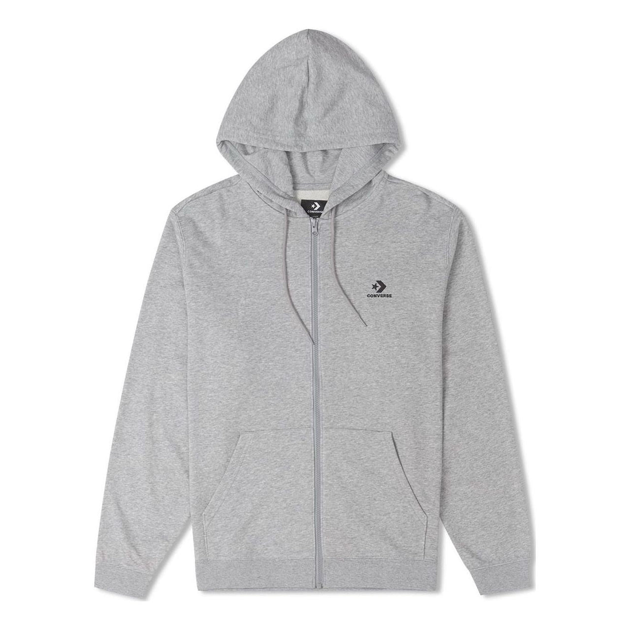 Converse Go-To Chuck Patch Classic Fit Full Zip Jacket 'Grey' 10023871-A02