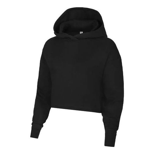(WMNS) Nike Yoga Luxe Solid Color Short Long Sleeves Hoodie Black DM6982-010