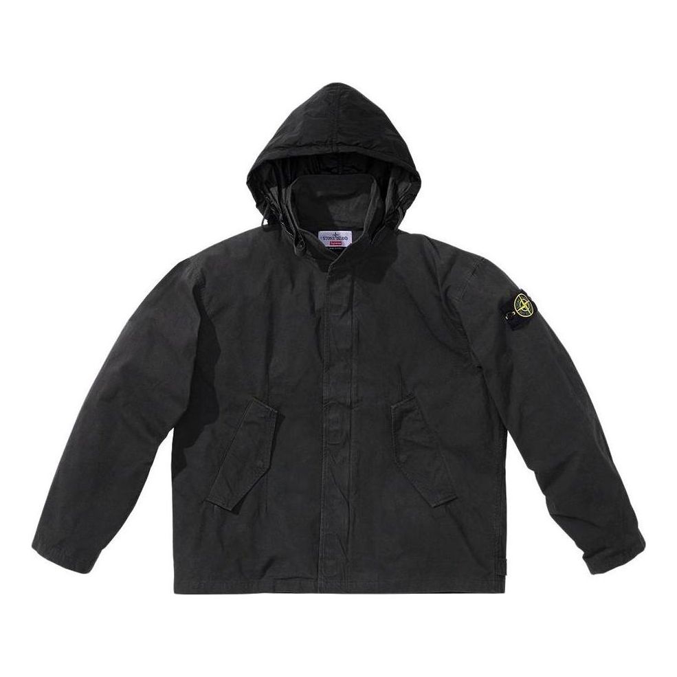 Supreme x Stone Island Cotton Cordura Shell Jacket 'Black' SUP-SS22-716