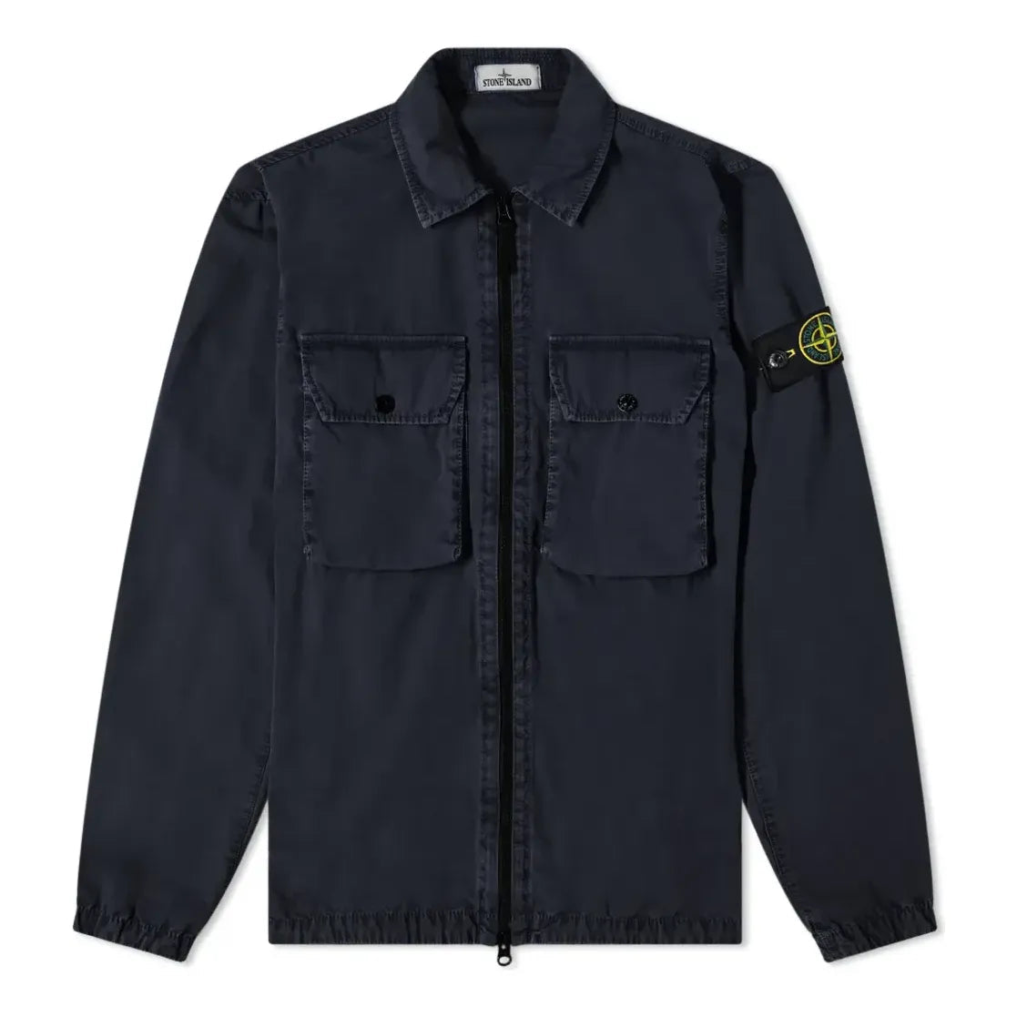 STONE ISLAND 2 Pocket Brushed Cotton Shirt Jacket 'Navy' 7515113WN-V0120