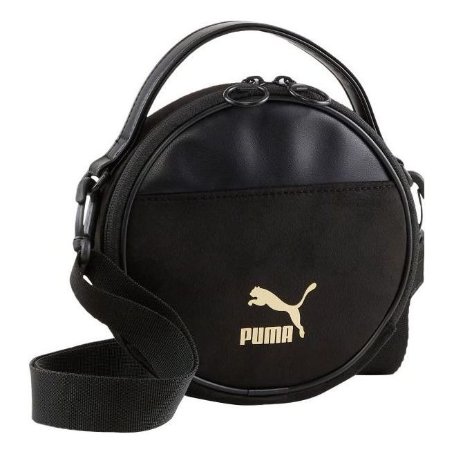 (WMNS) PUMA Classics Seasonal Circle Bag 'Black Gold' 07992401