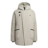 adidas Wuji Down Jkt Series Outdoor Sports Stay Warm mid-length hooded down Jacket Gray H23103