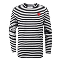 COMME des GARCONS PLAY Striped Long-Sleeve T-Shirt 'White' AZ-T164-051-1