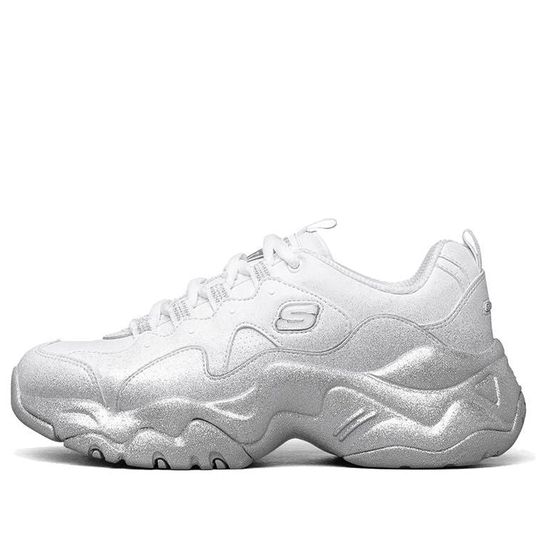 (WMNS) Skechers D Lites 3.0 Low-Top Sneakers White/Silver 149256-WSL