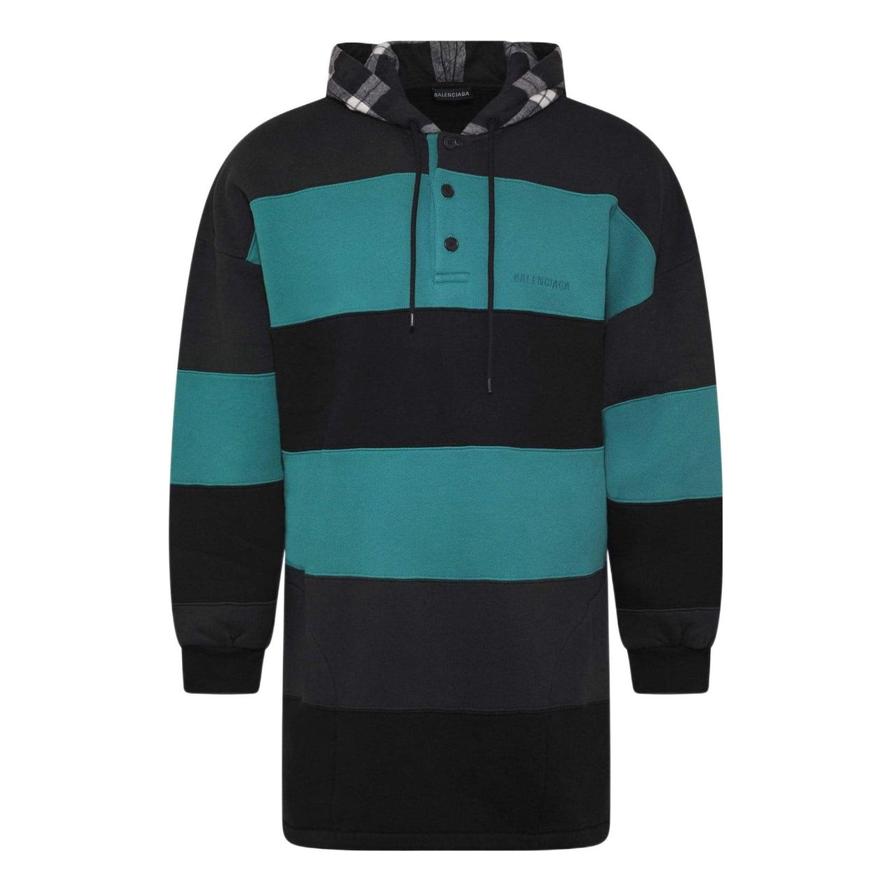 Balenciaga Striped Oversized Hoodie 'Green Black' 556137TDV325567