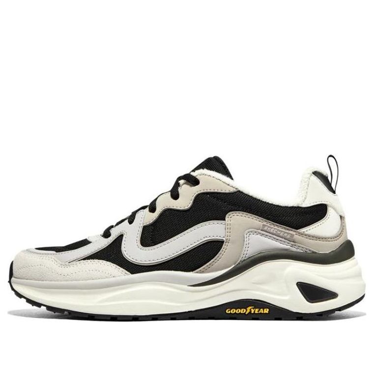 (WMNS) Skechers D'LITES Wave 'White Black' 896175-BKGY