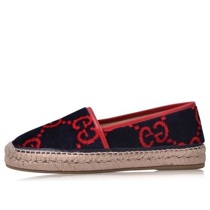 (WMNS) GUCC Espadrilles Terry Cloth GG Monogram 'Blue Red' 580877-HMM10-4094