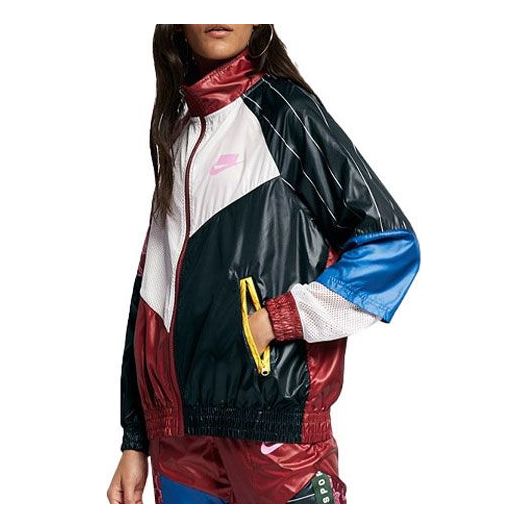 (WMNS) Nike Sportswear Casual Sports Woven Jacket Multicolor 'Red White Navy' AR3026-677