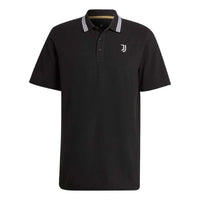 adidas Printing lapel Short Sleeve Polo Shirt Black HB6015