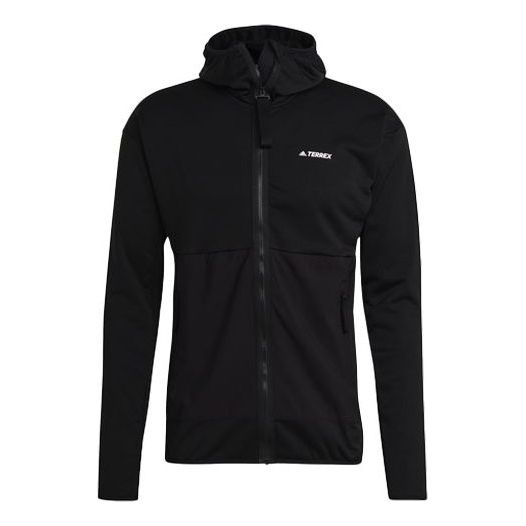 adidas Terrex Sports Solid Color Hooded Jacket Black GI7313