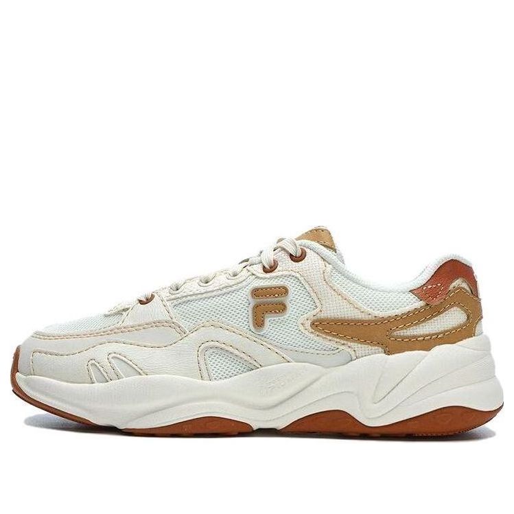 (WMNS) FILA FUSION FLASH Sneakers 'White Brown' T12W321101FWB