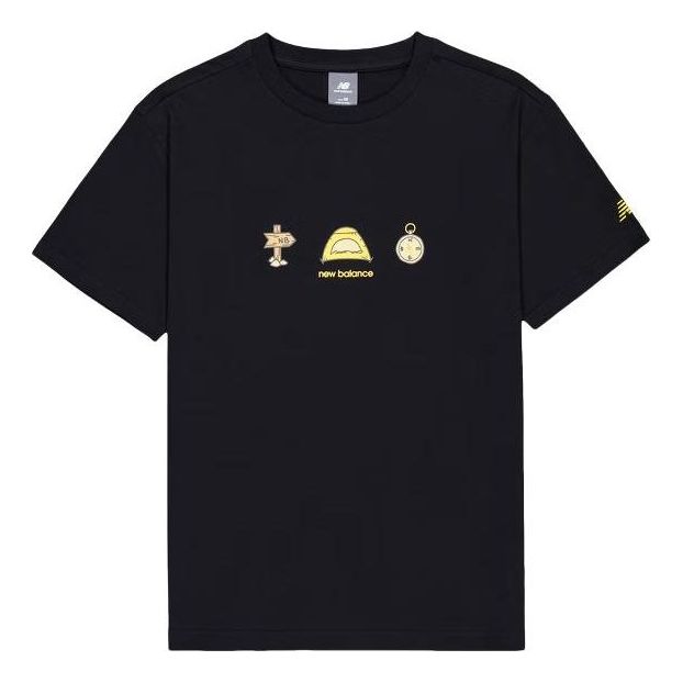 New Balance Camp Graphic T-Shirts 'Black' AMT41360-BK