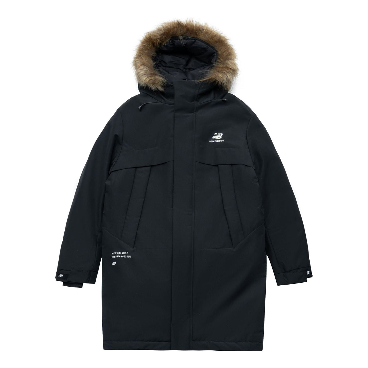 New Balance Long Puff Down Jacket 'Black' 5PC44303-BK