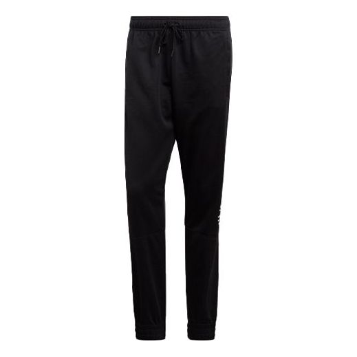 adidas Training Running Printing Logo Knit Sports Long Pants Black DT9921