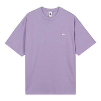 Nike Lab Solo Swoosh Basic Sports Short Sleeve Purple DA0321-563