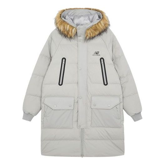 New Balance Classic Long Down Jacket 'White' AMJ14321-ARF