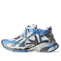 Balenciaga Runner Sneakers 'Blue and Grey Nylon and Suede Like Fabric' 772774-W3RNY4912
