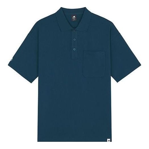 New Balance x Noritake Short Sleeve Polo Shirt 'Blue' AMT12386-ECL