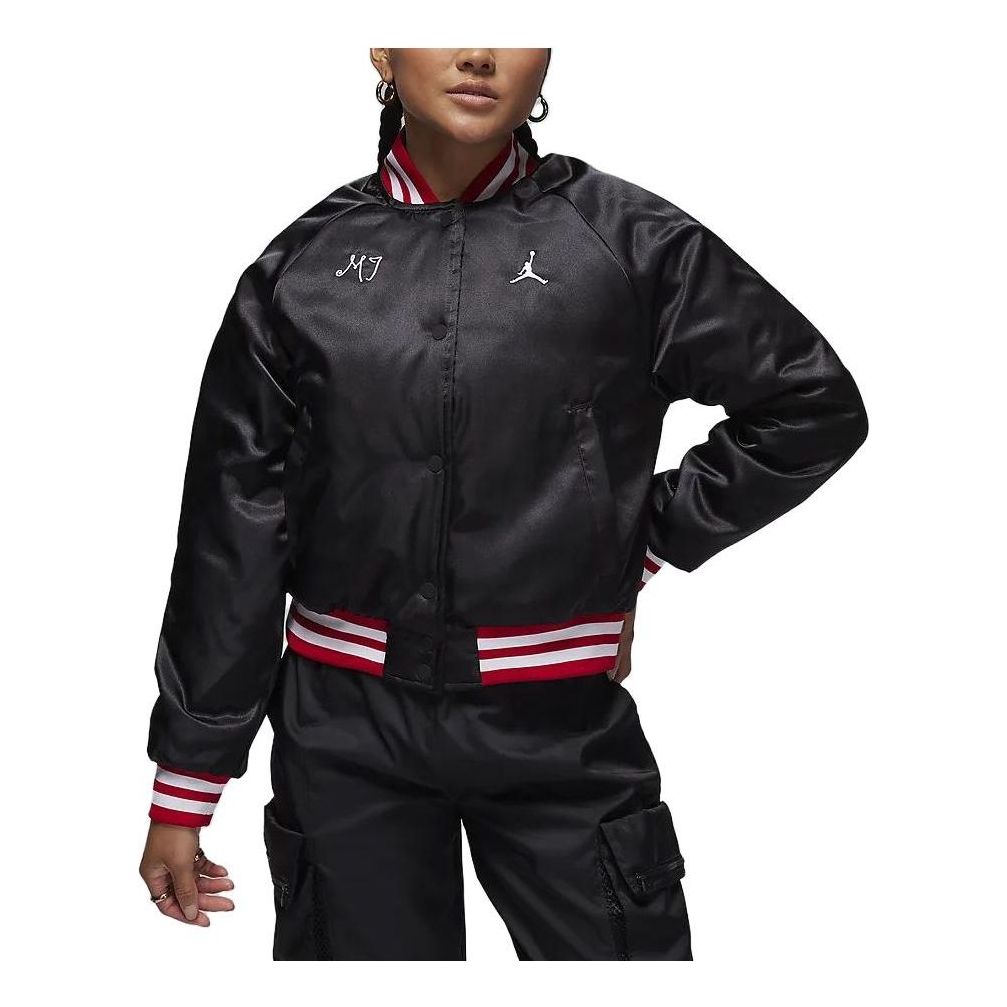 (WMNS) Air Jordan Varsity Jacket 'Black' FB5154-010