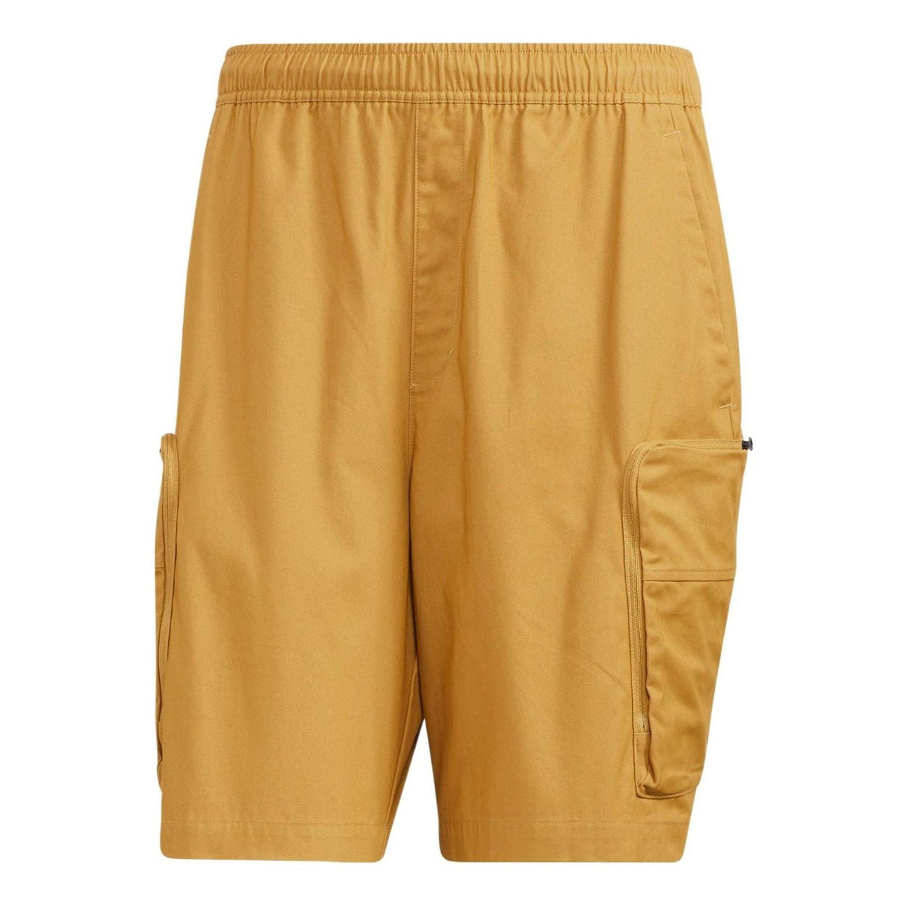 Men's adidas Solid Color Logo Printing Casual Straight Shorts Yellow HM2987