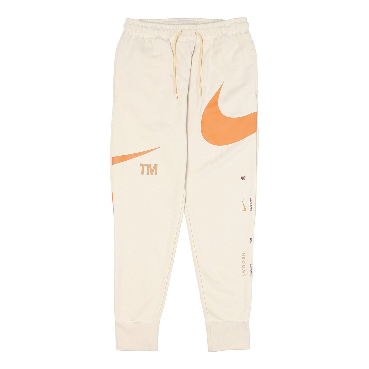 Men's Nike Large Logo Lacing Knit Bundle Feet Sports Pants/Trousers/Joggers Creamy White DD6092-219