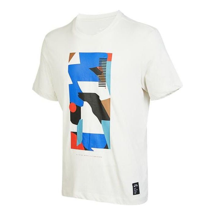 Nike Graphic Round Neck Sports T-Shirt 'Phantom White Grey' DR7667-030