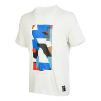 Nike Graphic Round Neck Sports T-Shirt 'Phantom White Grey' DR7667-030