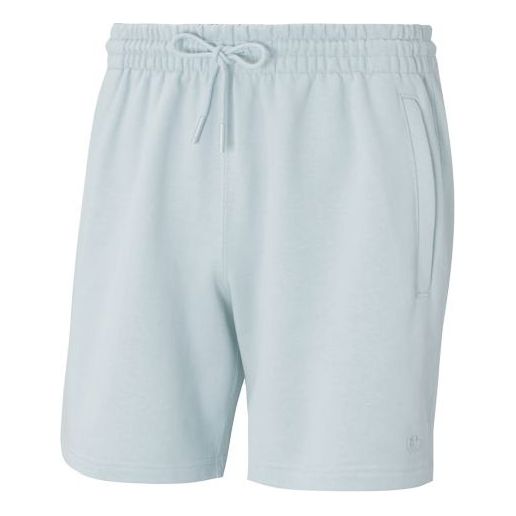 adidas originals C Short Ft Solid Color Drawstring Sports Shorts Light Blue HF6359