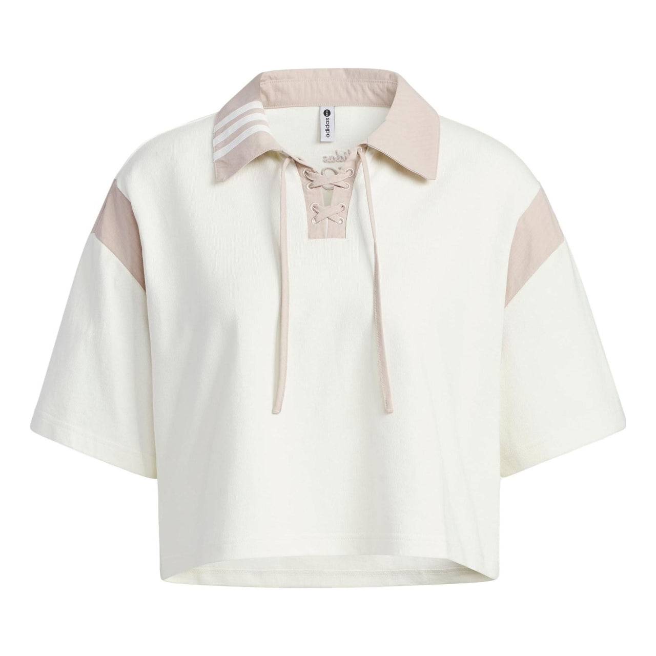 (WMNS) adidas neo logo Polo Shirt 'Beige' IK6081