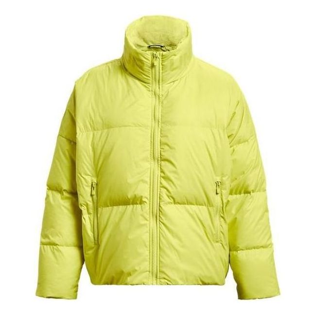 (WMNS) Under Armour ColdGear Infrared Fleece Down Jacket 'Neon Green' 1378858-743