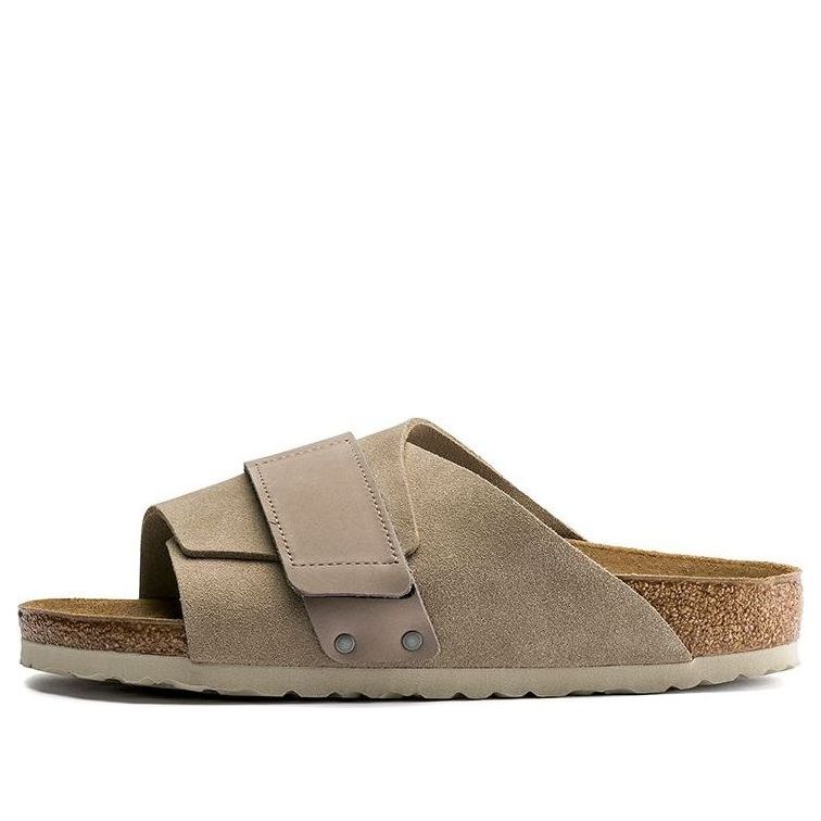 Birkenstock Kyoto Nubuck-Suede Leather Sandals 'Taupe' 1015572